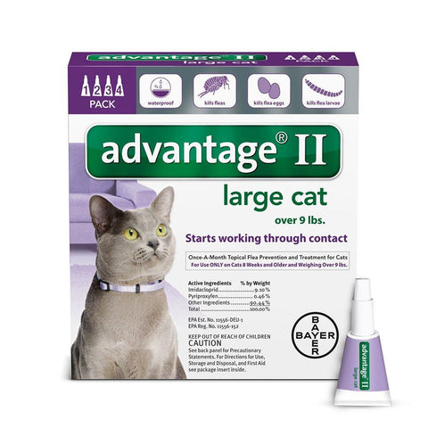 Advantage PURPLE-20-4 Flea Control for Cats and Kittens Over 9 lbs 4 Month Supply