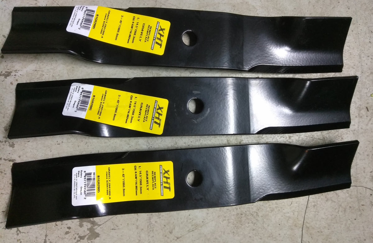 Set Of 3 Xht Husqvarna 54 Lawn Mower Blades 574481101 Pz Series Zero