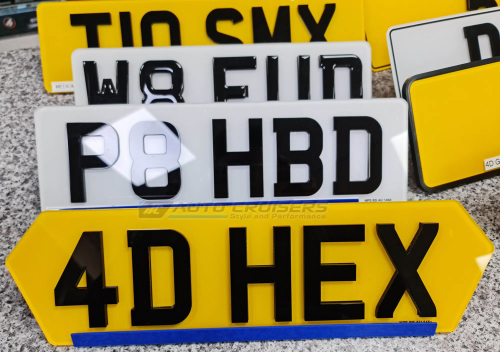 4D Hex Shape Size Number Plates