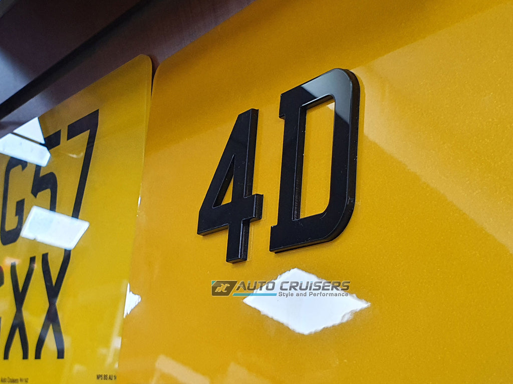 4D Motorcycle Number Plate