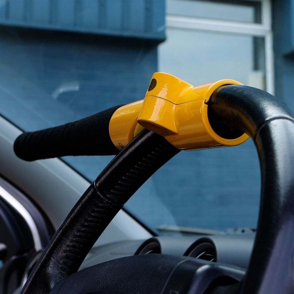 Car Steering Wheel Lock Baseball Bat Style Anti Theft High Security +Caps