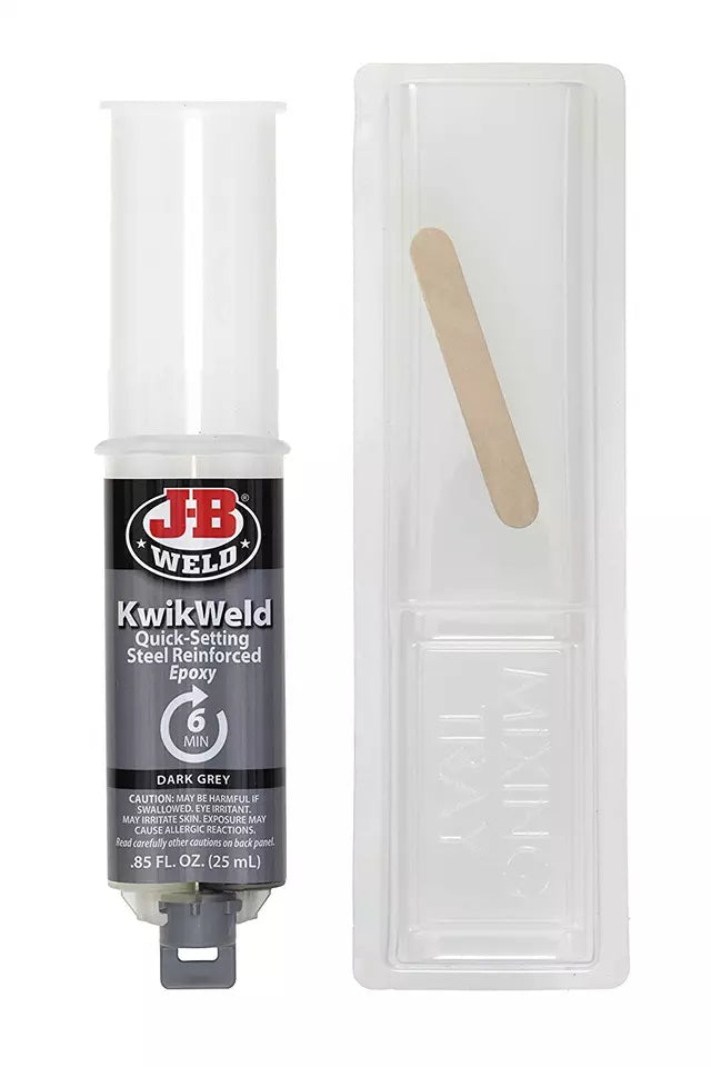 JB Weld Kwik Weld Quick Setting Steel Reinforced Strong Epoxy Glue Syringe