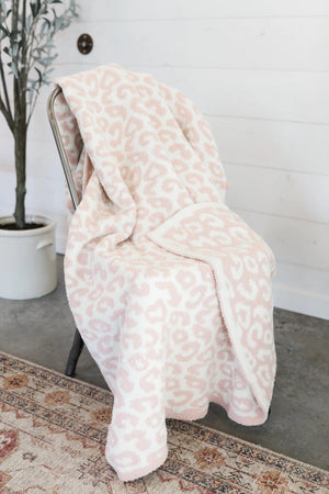 Leopard Comfy Luxe Blanket - Pink - The Modest Style Boutique
