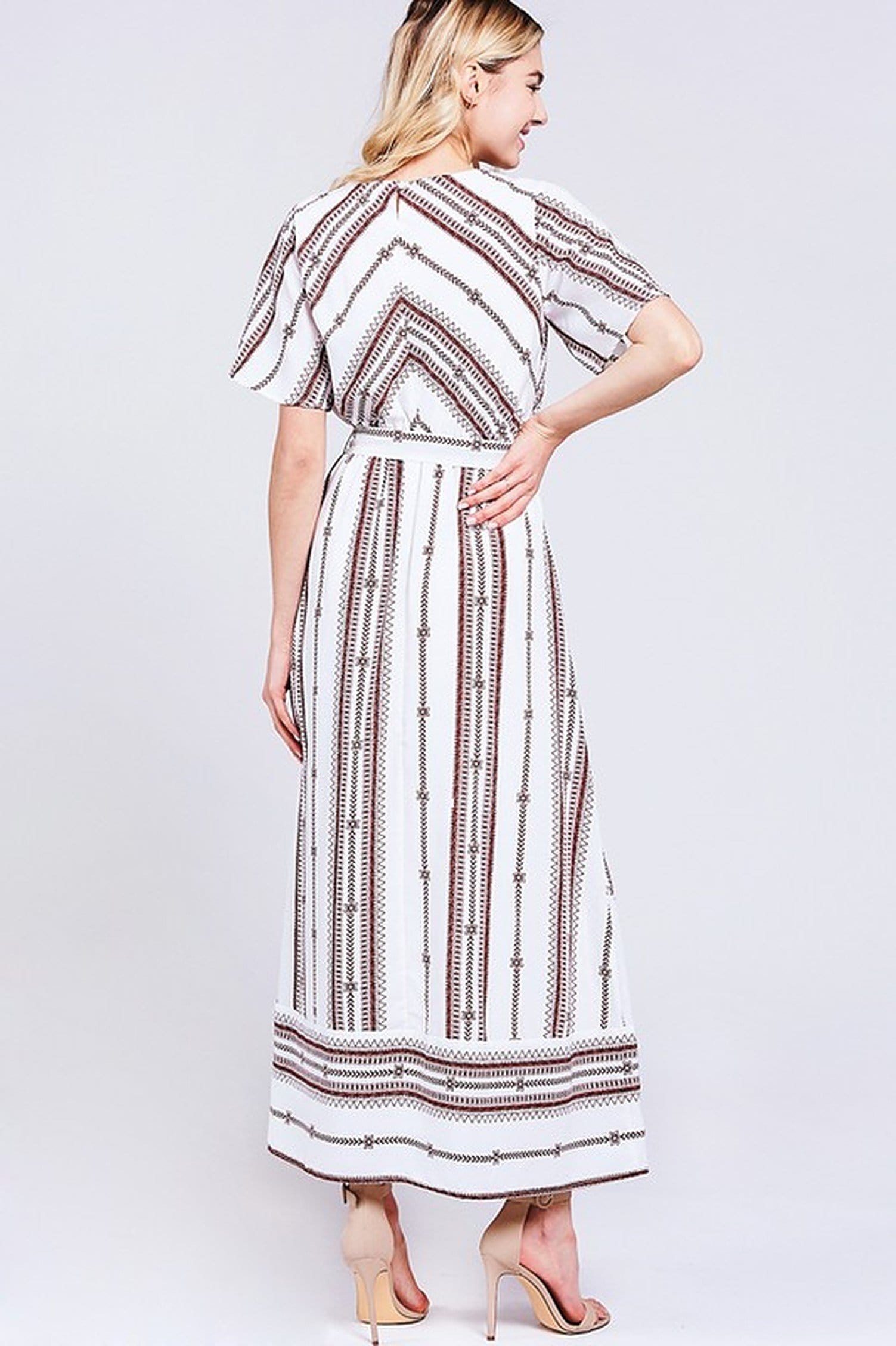 maxi dress with trail