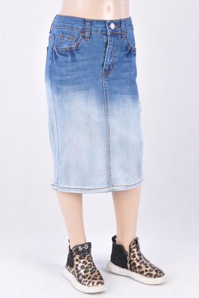 faded denim skirt