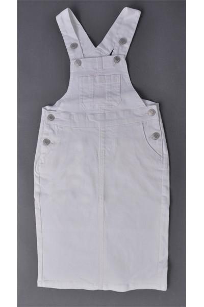 girls white overalls