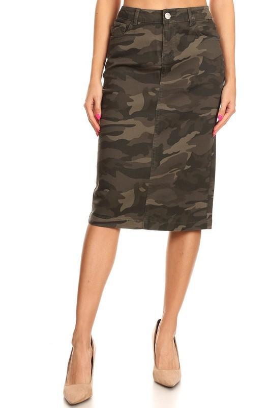 Camouflage Denim Skirt – Jupe de Abby
