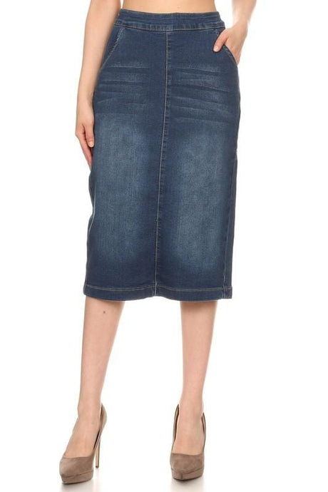 Knee length denim – Jupe de Abby