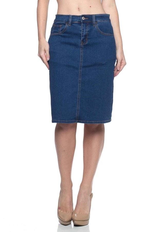classic denim skirt