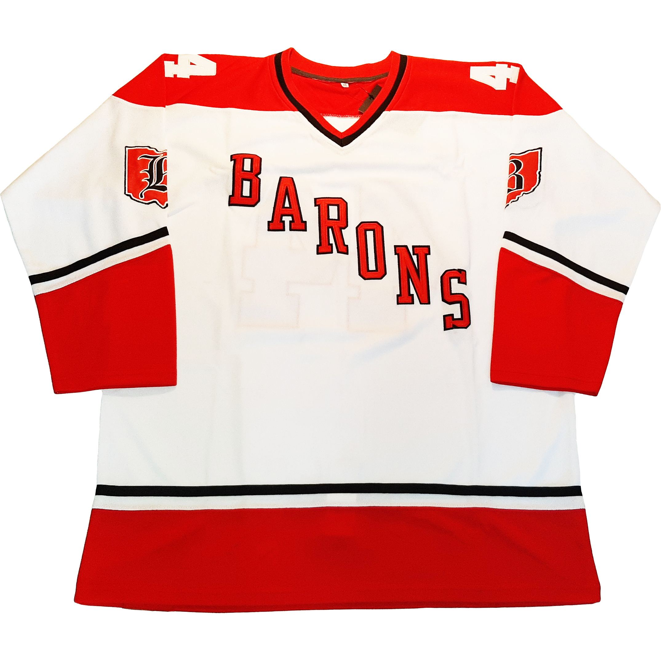 red and white jersey