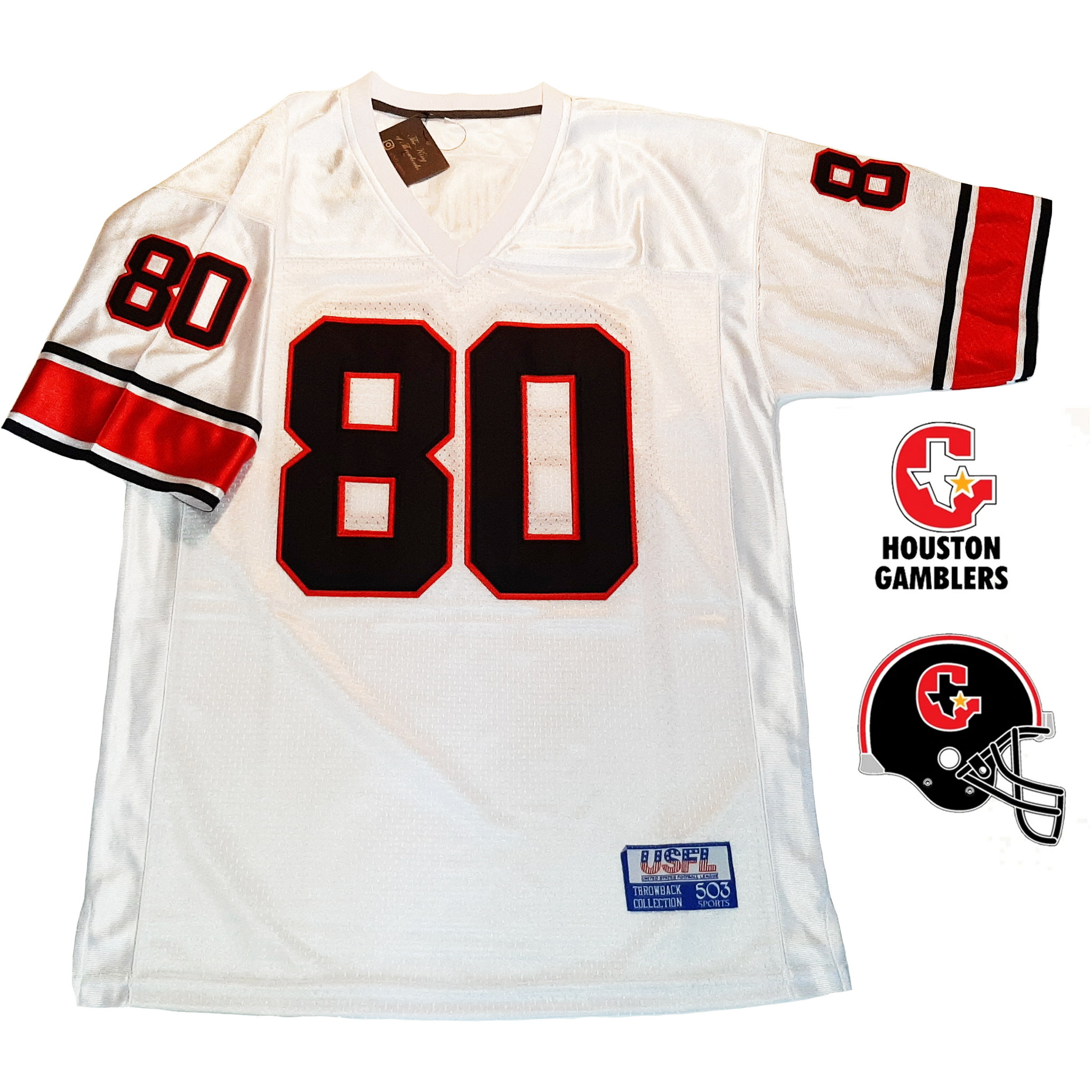 jim kelly houston gamblers jersey