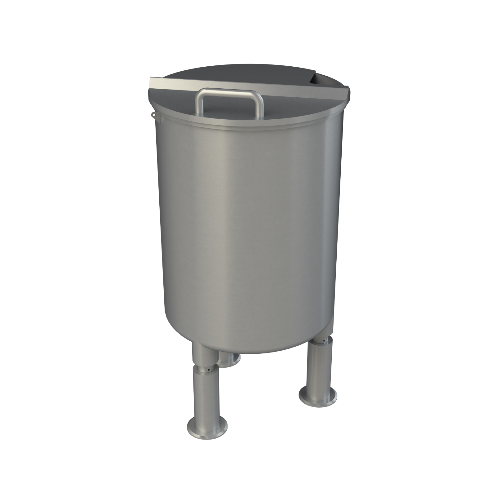 55 Gallon Stainless Steel Tank with Lid - Mixer Direct product image