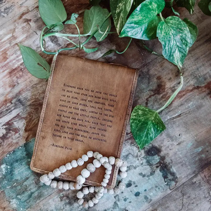 Large Remember When Leather Journal