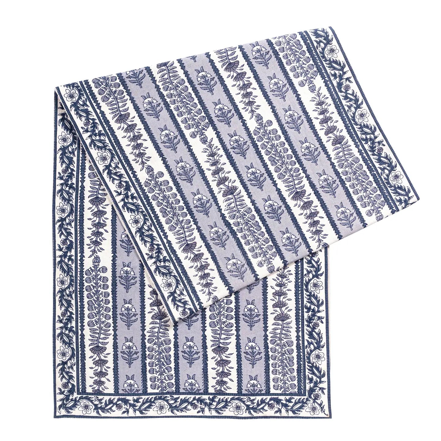 16x72 Avignon Blue & Marine Table Runner