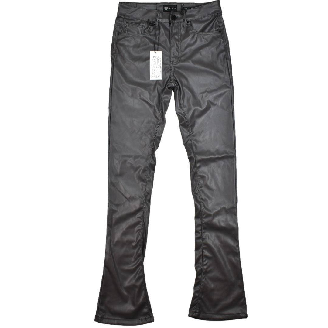 Waimea Stacked Fit Leather Pants | Memphis Urban Wear