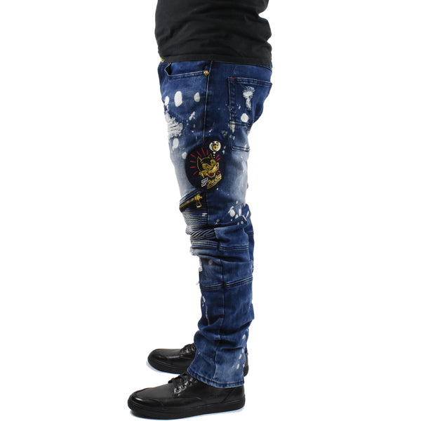 MAKOBI PAINTED DENIM JEANS