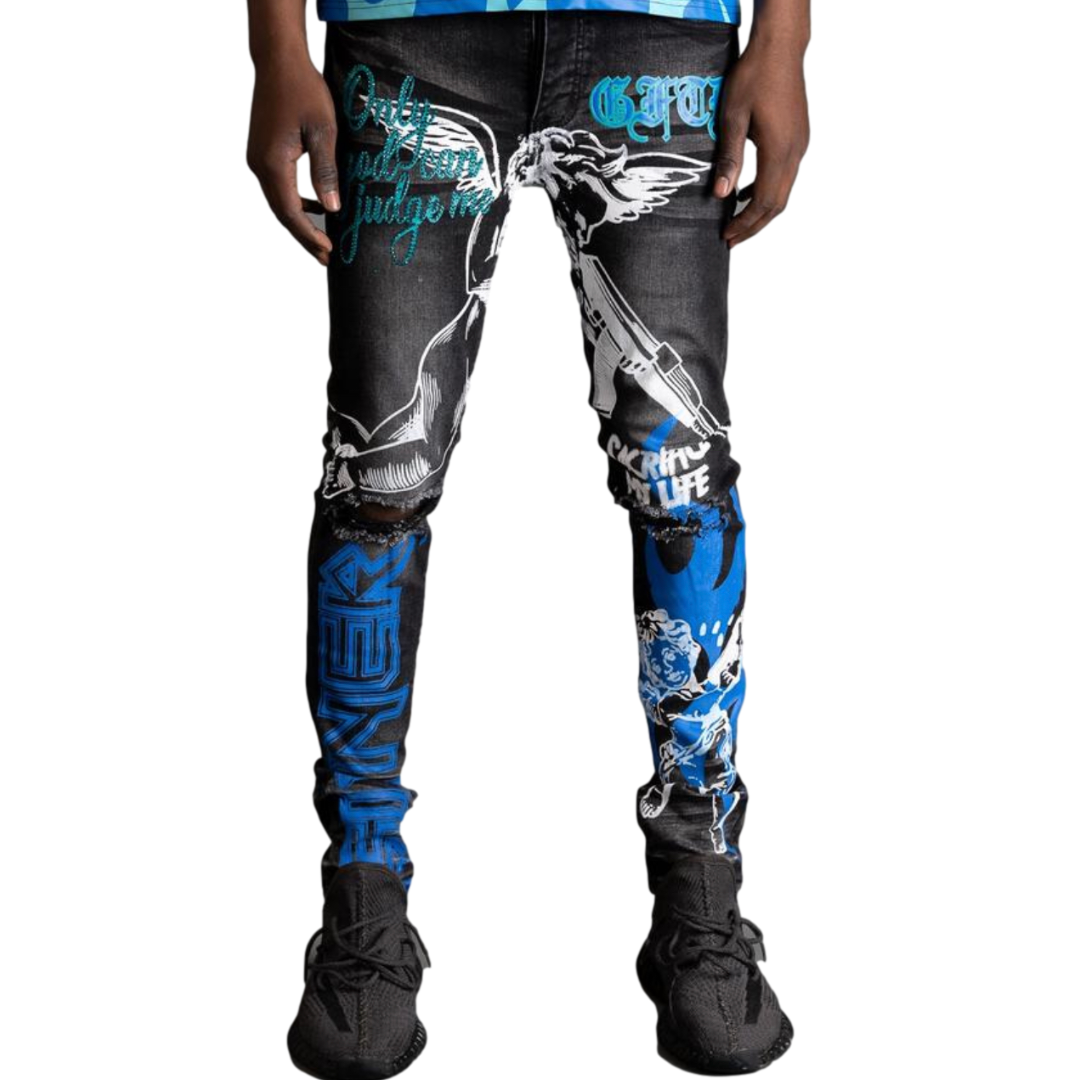 Gftd LA Black Toby Jeans | Memphis Urban Wear
