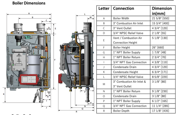 155S Instinct Solo Boiler Dimensions