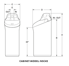 North Star NSC42 Water Softener dimensions