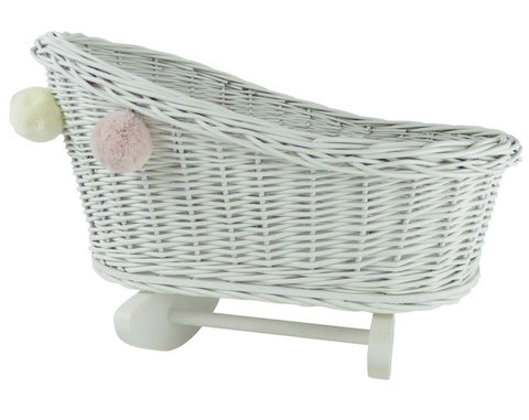 dolls wicker crib