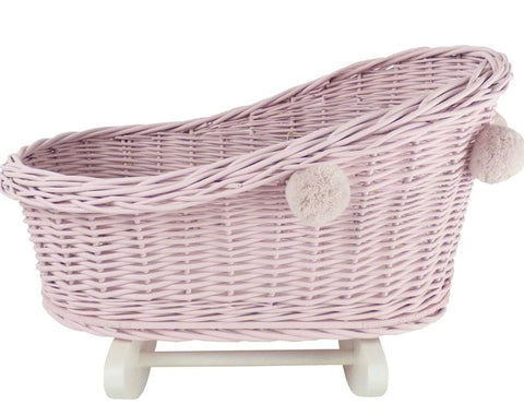 white doll cradle