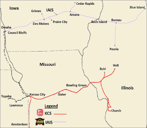 Iowa Interstate Route Map