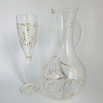 Blown Glass Pitcher - Delicate Flowers