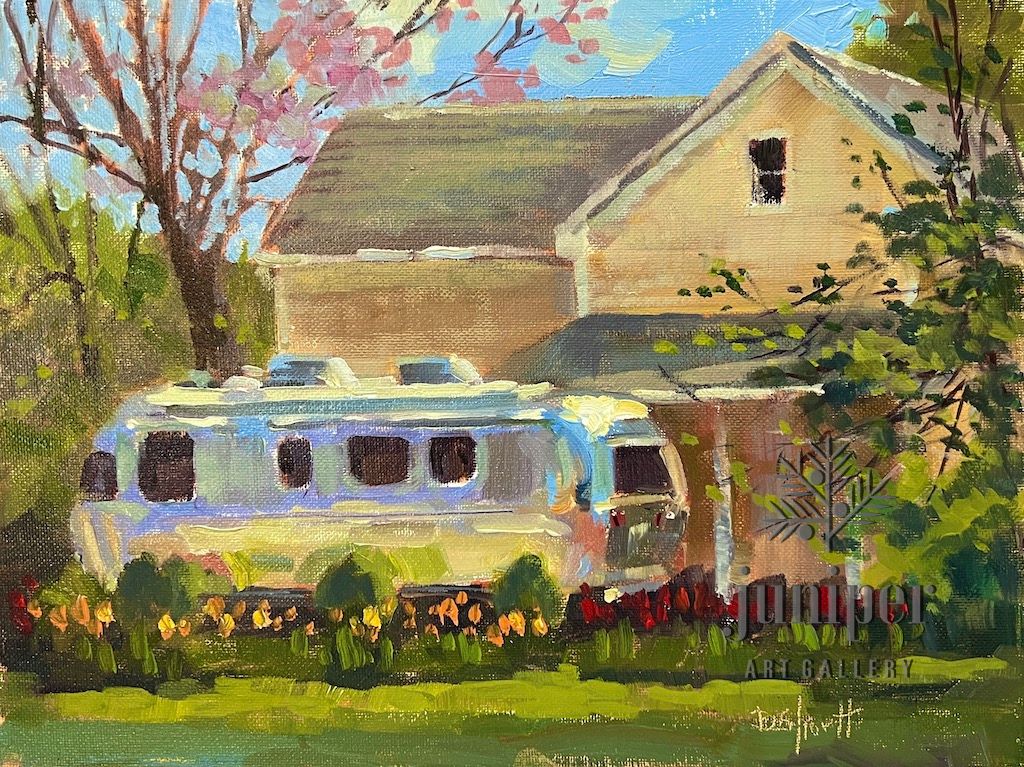  (Unframed) Streaming with Tulips by Donna Shortt
