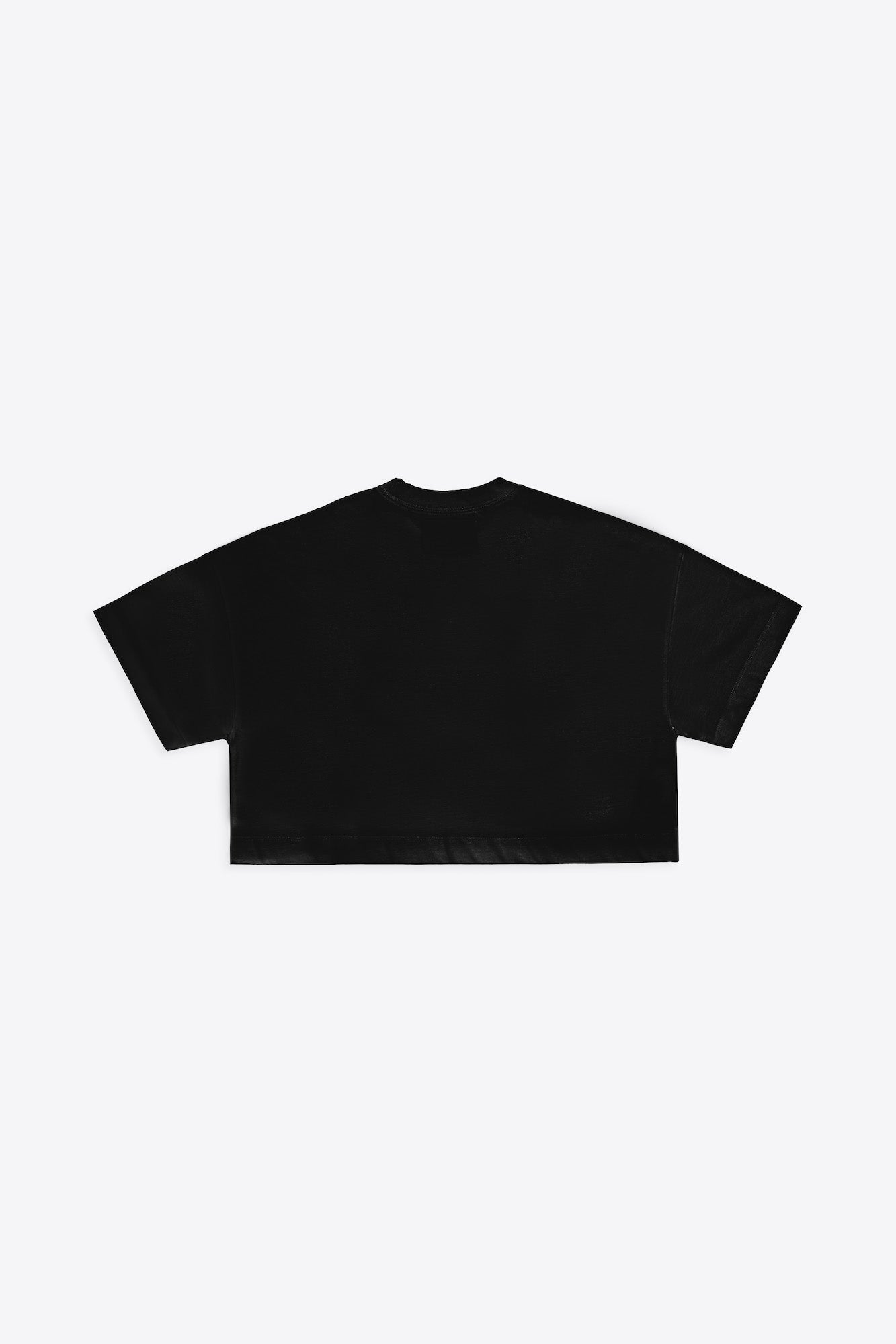 Black Plain Women Crop Tops