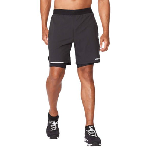 2XU Men's MCS Run Compression Shorts (Black/Gold, XXX Large