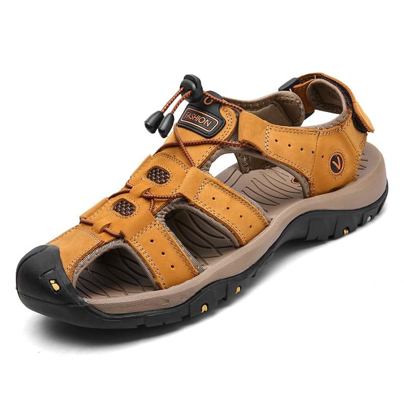 Hiking Sandals Comfortable Walking Leather Outdoor Shoes For Men