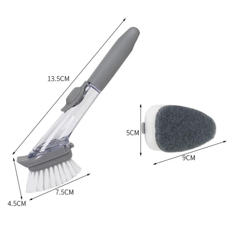 Soap Dispensing Dish Brush Kitchen Dish Scrubber With 3 Sponges   Cleaning Brush Scrubber Washing Dish Bowl With Refill Liquid Soap Dispenser Dish Sponge Pot Cleaner Hydraulic E29e885a Cc5d 48ea 821a 8205304d6138 2000x 