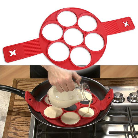 Nonstick Pancake Mold Egg Ring Maker 7 Holes