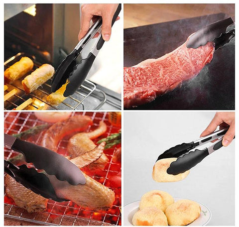  Stainless Steel Silicone Tongs