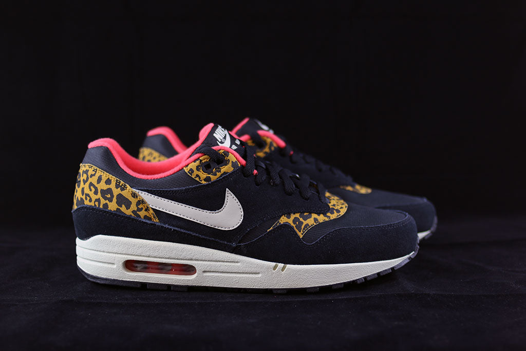 nike air max 1 black leopard