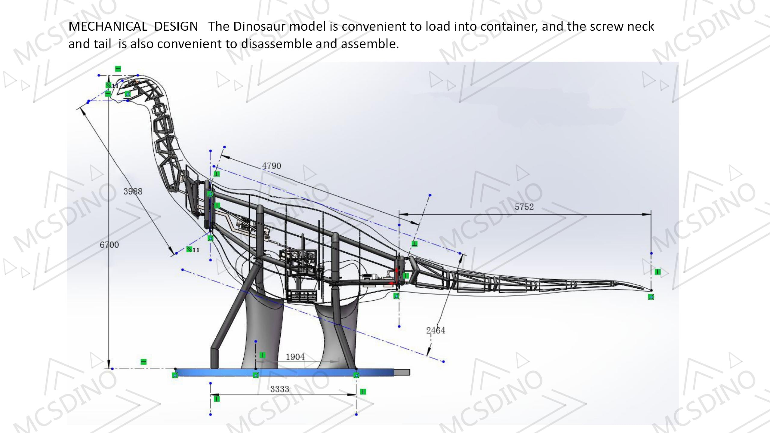 animatronic dinosaur mechanical design