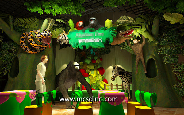 robotic animals jungle theme