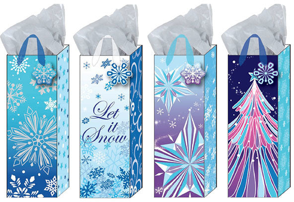 Bottle Frozen Wonderland Matte Gift Bag