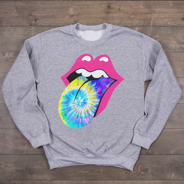 rolling stones tie dye sweatshirt