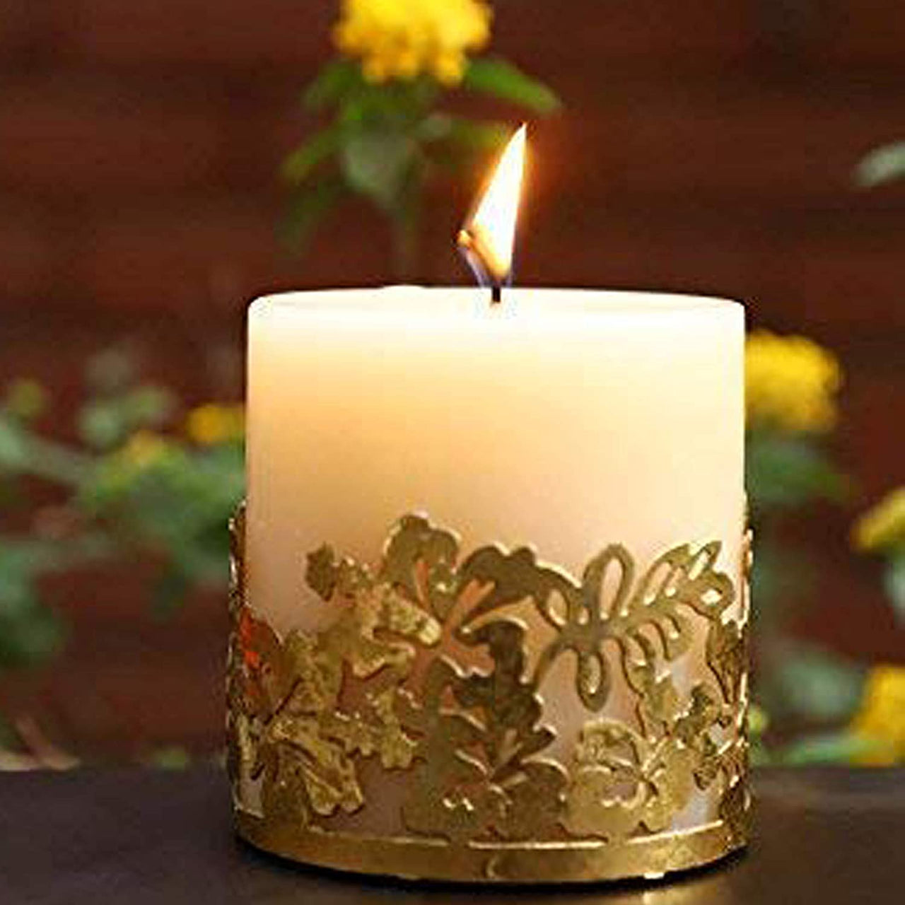 Fiesta Candle Holder with Scented Candles - Decorative Candle Gift Set