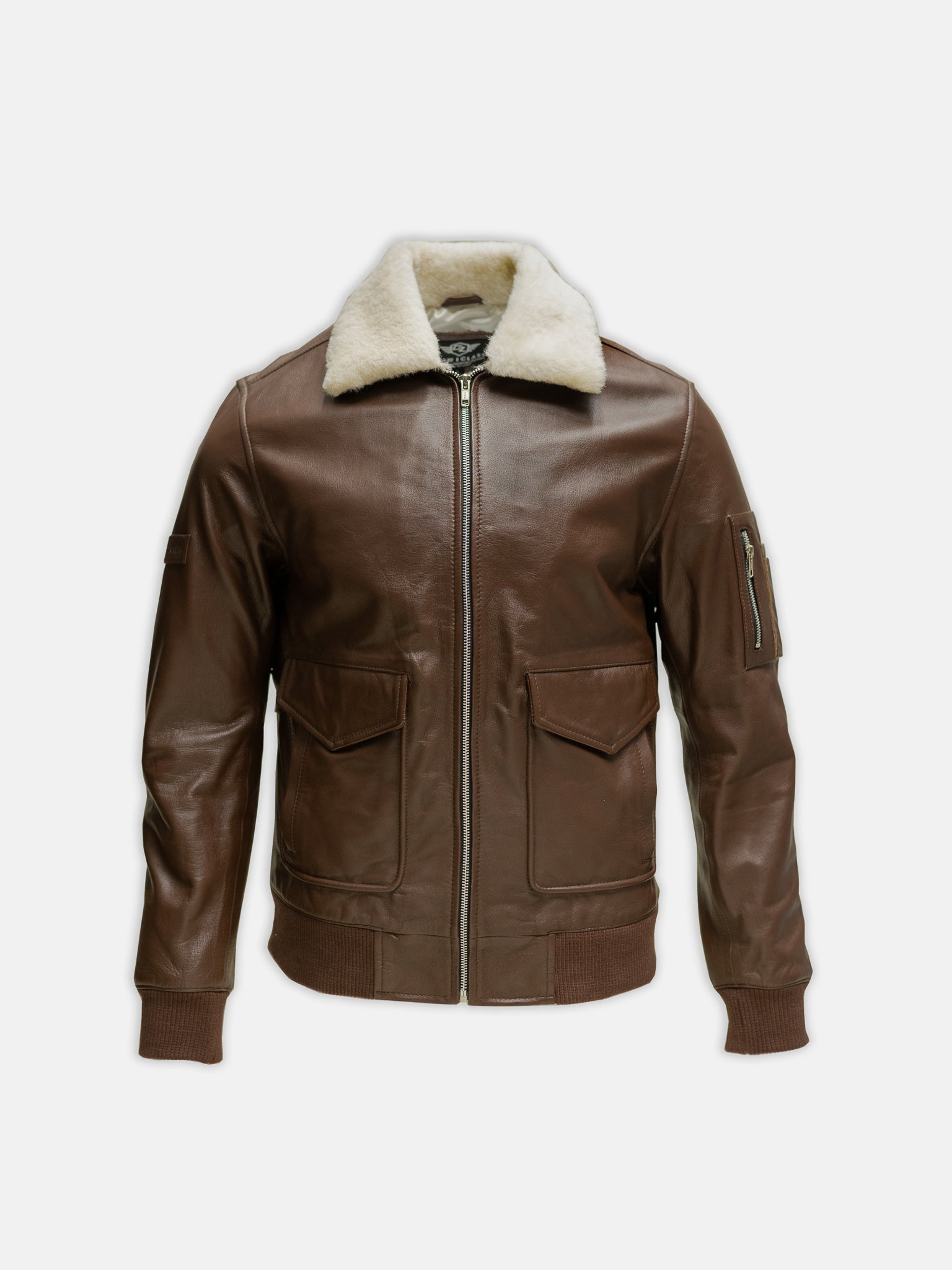 Vulcan Flight Jacket | Brown Leather Aviator Jacket | CAMOKAZI