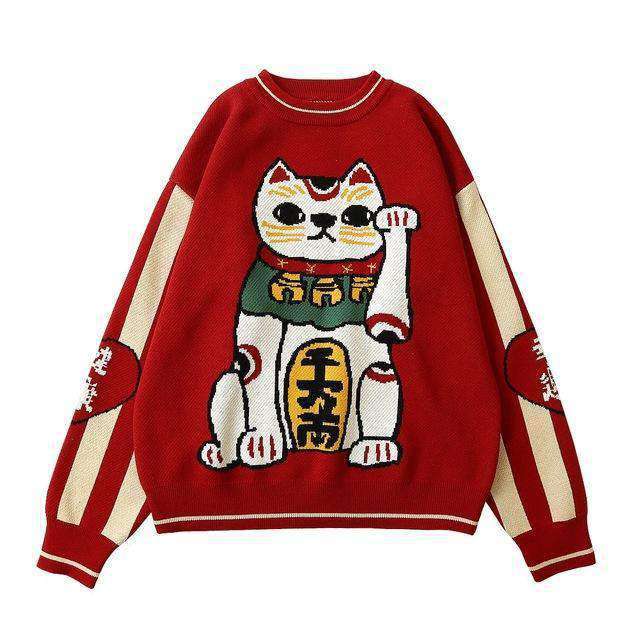 lucky cat sweater