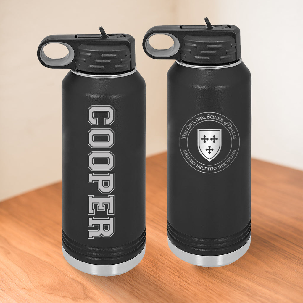  32oz Navy Stainless Steel Water Bottle with Engraved