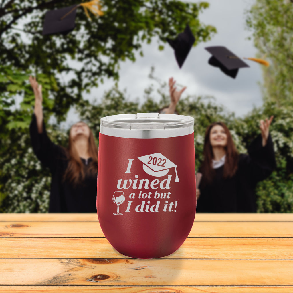 Graduation Wine Tumbler - Design: GRAD1 - Everything Etched