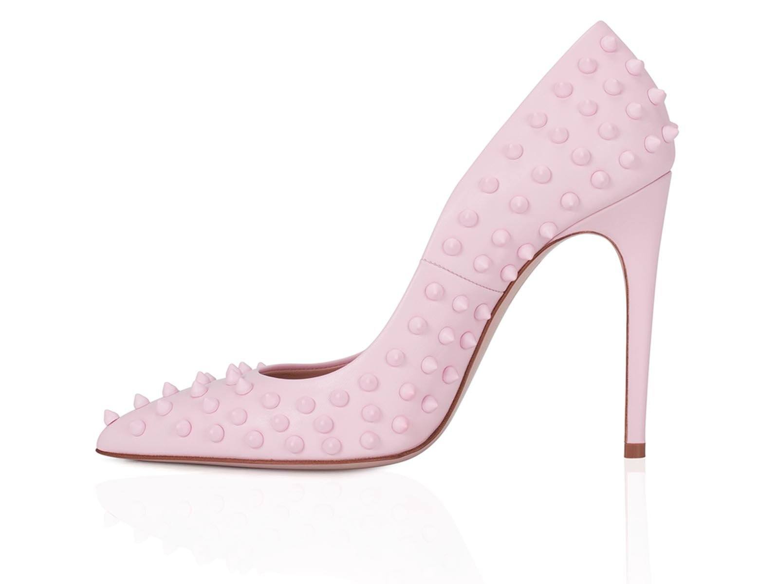 blush studded heels