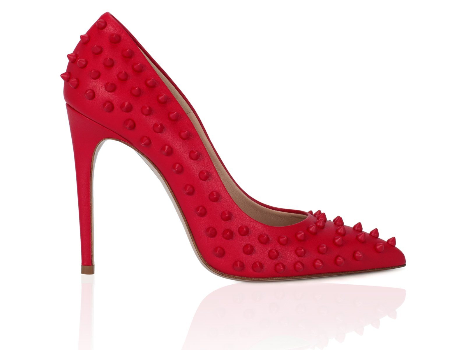 red studded pumps