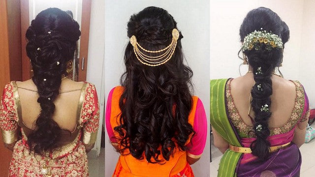 Best Indian Reception Bridal Hairstyles for All Hair Face  Dress Types