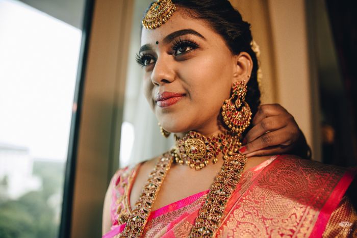 A royal elegance - bride Nivetha and her engagement! – Shopzters