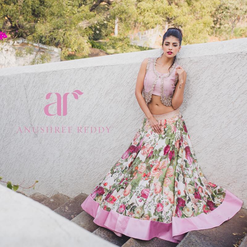 Light Pink Color Floral Printed Designer Lehenga Choli - Clo