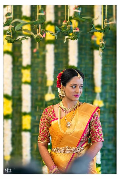 Wedding Yellow Silk Saree| Bridal Yellow Silk Sarees | Photo Gallery -  www.Wedandbeyond.com